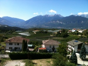 vista sulla valle delle mele dalla finestra